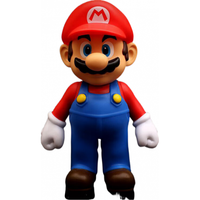 景森玛丽SuperMario马里奥路易耀西公仔玩具摆件玩偶可动模型 12cm红帽玛丽袋装 马里奥