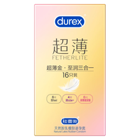 杜蕾斯 安全套超薄金至润三合一1 6只宽度52mm