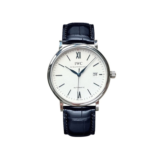 IWC 万国 柏涛菲诺系列 白盘蓝针 鳄鱼皮 红60 男表 IW356527 40mm