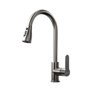 万和 厨房水龙头冷热三功能抽拉式洗菜盆龙头家用不锈钢洗碗盆水槽龙头