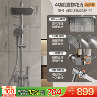 ARROW/箭牌 精铜增压 淋浴花洒套装 枪色