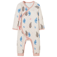 ibaby 英伦宝贝婴儿连体衣新生儿哈衣儿童内衣男女童家居服宝宝爬服春 童谣甜兔空气层连体 66cm