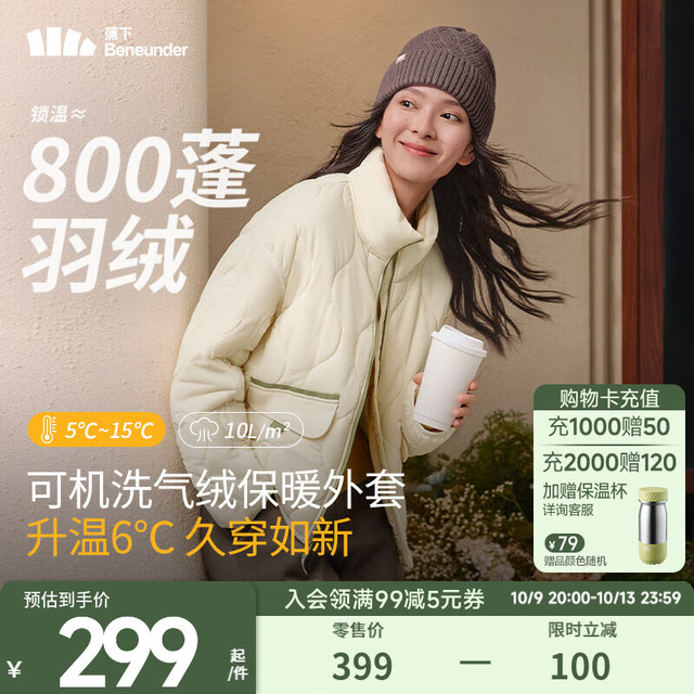 Beneunder 蕉下 气绒服立领轻量保暖女士气绒外套 CL18624