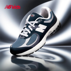 new balance nb童鞋 7-14岁大童春秋格雷系运动休闲鞋2002R
