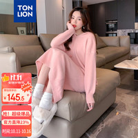 唐狮(TonLion)2024连衣裙女款韩版温柔淑女风针织连帽长裙ins潮