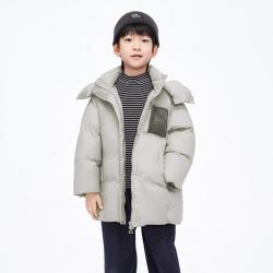 Little MO&CO. 童装冬装男女童加厚中长款羽绒服连帽外套