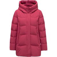 坦博尔羽绒服女中长款宽松连帽厚款保暖中老外套TBF510506D 锦洛红 M (165)