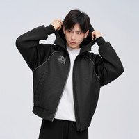 波司登奥莱男女同款小廓形插肩袖舒适短款连帽轻薄羽绒服 黑色8056 A