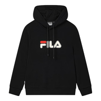 FILA 斐乐款男女连帽卫衣2025秋季休闲宽松针织长袖上衣 正黑色-BK XS 160/84A/XS
