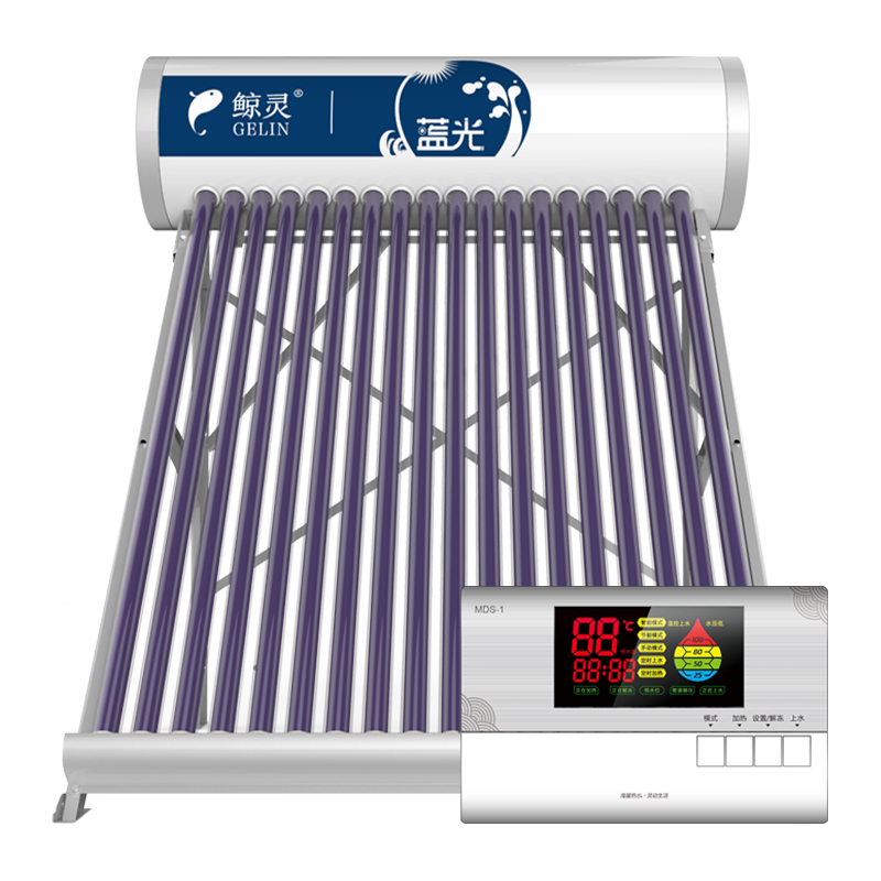  鲸灵 全自动上水 太阳能热水器 电加热防冻 WiFi  18管 2400W 140L