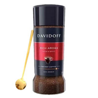 大卫杜夫（Davidoff）Davidoff大卫杜夫冻干纯黑咖啡粉冰美式意式浓缩咖啡冷萃冷热 香浓100g/瓶+金色圆勺