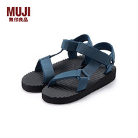 MUJI 無印良品 无印良品（MUJI）男女通用无性别男款女款休闲凉鞋 烟熏蓝色 2S 40 码/M 250mm（3.0）