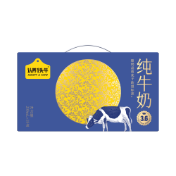 认养一头牛 高钙纯牛奶200ml*18盒 3.6g蛋白牛奶整箱 京东自营 礼盒装