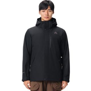 伯希和 冲锋衣男女三合一山野3.0漫暮黑 抓绒两件套 L