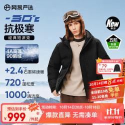 网易严选 地表强温90白鹅绒短款派克羽绒服