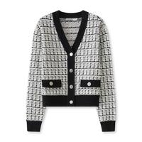 LILY 复古小香风针织衫含绵羊毛毛针织衫女毛衫毛衣