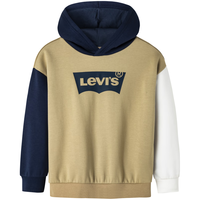 Levi's李维斯男童套装秋冬儿童连帽卫衣长裤两件套加绒 小麦色 110 /56 【身高104-110cm】