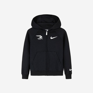 NIKE  3BRAND 耐克男童开襟连帽卫衣秋冬新款加绒保暖儿童运动外套  【冬季加绒】  【建议身高98-104cm】