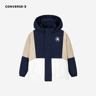 匡威 男童拼接羽绒服冬季儿童装外套 燕麦色 130