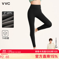 VVC打底裤女春秋外穿鲨鱼裤显瘦紧身瑜伽裤女高腰提臀魔术铅笔裤 蜜臀裤曜石黑（220g加绒款） S 【 70-80斤】