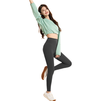 VVC打底裤女春秋外穿鲨鱼裤显瘦紧身瑜伽裤女高腰提臀魔术铅笔裤 蜜臀裤星河灰（220g加绒款） L 【100-110斤】