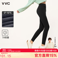 VVC打底裤女春秋外穿鲨鱼裤显瘦紧身瑜伽裤女高腰提臀魔术铅笔裤 蜜臀裤曜石黑（320g加绒款） S 【 70-80斤】