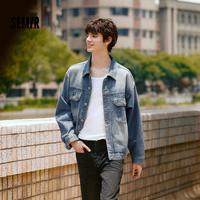 森马 森柔牛仔夹克男