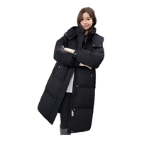 雅鹿中长款羽绒服女冬季2025年冬季时尚洋气加厚保暖休闲年轻外套 粉色 L (165) 【125-140斤】