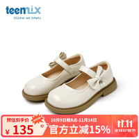 天美意天美意儿童2025秋季新款女童中大童软底女孩时尚百搭蝴蝶结小皮鞋