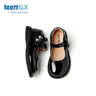 20点开始：天美意 软底女孩蝴蝶结小皮鞋