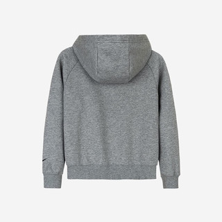 NIKE  3BRAND 耐克男童开襟连帽卫衣秋冬加绒保暖儿童运动外套 岩层灰 【冬季加绒】 120 /60 【身高110-116cm】