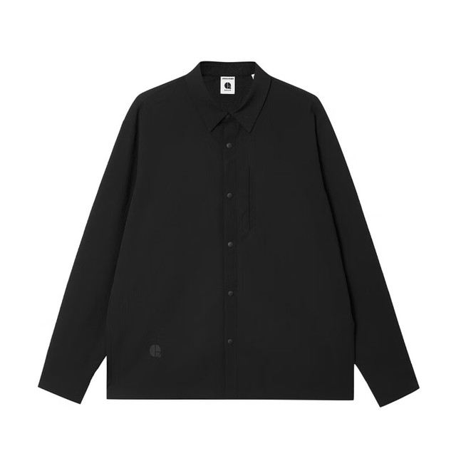 JACK&JONES 杰克琼斯 百搭舒适宽松长袖衬衫 E40黑色