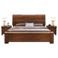 优卡吉胡桃木中式实木床1.8米x2米主卧双人床储物床1922 1.8米气压床