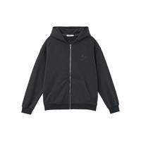 BODYDREAM夹克保暖重磅连帽加绒外套男刺绣拉链卫衣