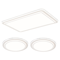 雷士（NVC）全光谱护眼吸顶灯客厅灯简约卧室智能套餐LED照明包安装皓玉银D