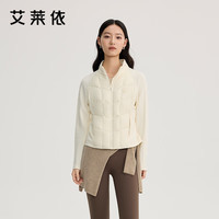 艾莱依（ERAL）羽绒服女士插肩修身立领轻薄羽绒服秋冬时尚简约鸭绒保暖外套   160【建议95-105斤】