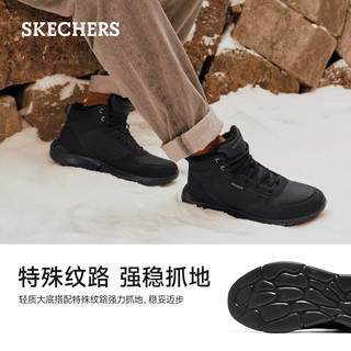  SKECHERS/斯凯奇 厚底增高 男士高帮鞋  全黑色/BBK 42.5