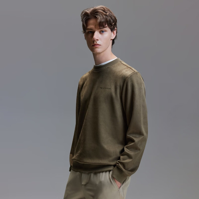 JACK&JONES 杰克琼斯 舒适直筒 潮流内搭 百搭时尚套头男士垂感卫衣