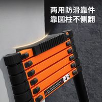 伸缩梯子加厚铝合金工程梯便携直梯升降梯家用人字梯不锈钢折叠梯