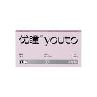 youto 隐形眼镜日抛2片装近视零感38%含水玻尿酸水凝胶透明透氧475度
