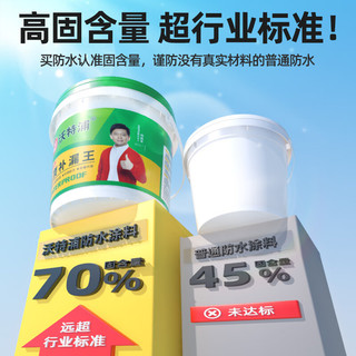 沃特浦防水涂料屋顶防水补漏材料房顶裂缝防水胶沥青王房屋楼顶防漏水胶 【白色 10斤 】防晒防冻单遍约10平