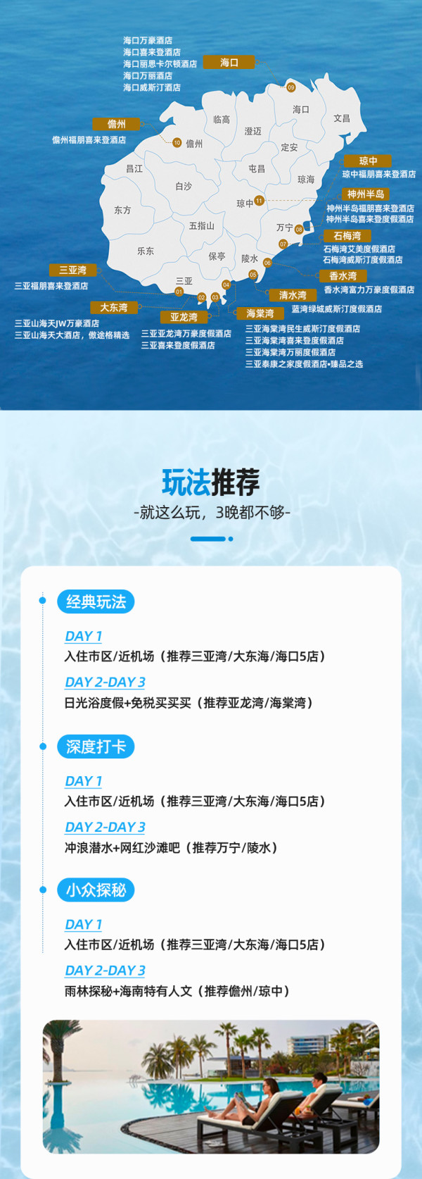 万豪海南22家酒店3晚多档通兑可拆分享自助早餐