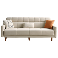 全友家居现代简约小户型单人折叠沙发床一体两用客厅家用布艺沙发家具 (J款猫抓绒)布艺沙发(三人位)