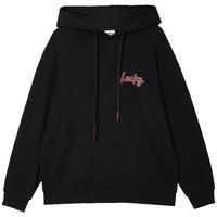 杰克·琼斯（JACK&JONES）25年CNY联名蛇年新年款时尚百搭肌理感印花宽松连帽卫衣男红色 E40黑色 M 175