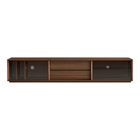 林氏家居电视柜客厅轻奢高级感2025岩板茶几组合胡桃色落地中古风UB1M 【胡桃色】1.8m落地电视柜