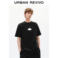 UR2025夏季新款男装休闲趣味图案棉质宽松短袖T恤UMY450092