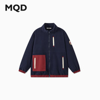 马骑顿（MQD）MQD秋季男大童潮酷户外内搭休闲撞色立领摇粒绒外套
