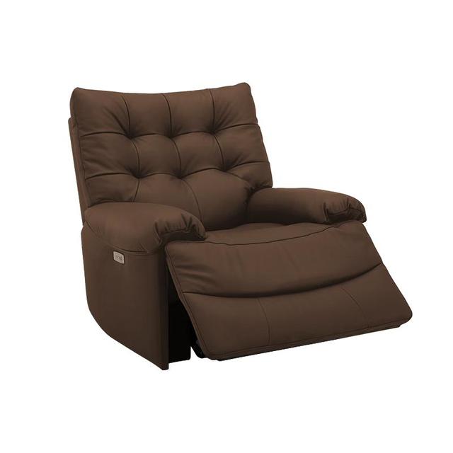 大件超省：LAZBOY 真皮电动功能单椅沙发 落日哈尼 伯爵深棕 电动 0.99m