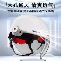 绿源 电动车头盔A类男女通用3C电动车头盔 卡其色 轻量化聚碳盔体+抗菌内衬