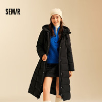 森马（Semir）地理系列羽绒服女长款三防加厚90绒子鹅绒服101724113034